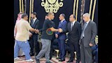 خالد بيبو من عزاء والد العامري فاروق (1)