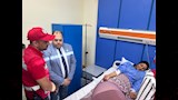 الهلال الأحمر يزور مصابات حادث أبو تلات 