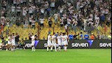احتفال لاعبي الزمالك بهدف عمر جابر