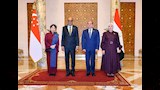 انتصار السيسي ترحب بقرينة رئيس سنغافورة (3)