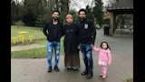محمد صلاح وابنته مكة ووالدته وشقيقه بإنجلترا