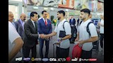 وزير الرياضة مع لاعبي منتخب مصر 