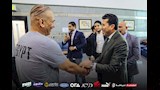 وزير الرياضة مع لاعبي منتخب مصر 