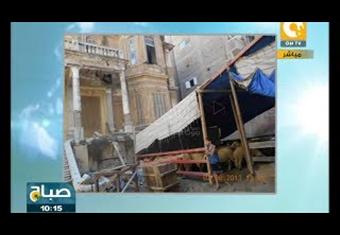 جزار يحول حديقة قصر أمبرون بالأسكندرية إلى "مزرعة مواشي"