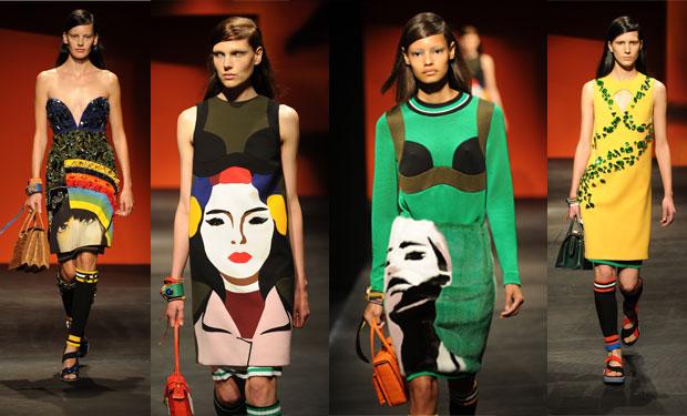 لوك Prada لربيع 2014: فوضوي بوجوهٍ وطبعات مكسيكية! 