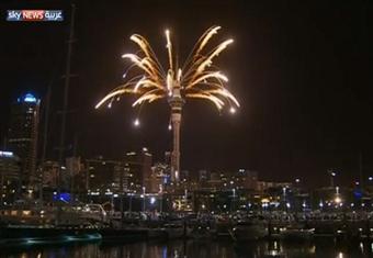 نيوزيلندا تستقبل العام الجديد بإحتفالات أسطورية