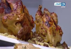 طريقة عمل ديك رومى مع الأرز بالخلطة - مع الشيف علاء الشربيني