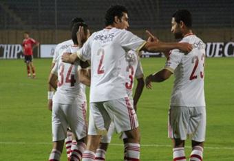 الهدف الأول للزمالك بقدم عمر جابر  فى مرمى وادى دجلة