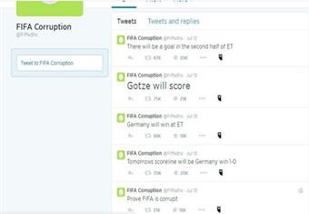 حساب على تويتر يثير الجدل حول التلاعب بنهائي المونديال