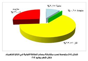 مرفق الكهرباء: 29 يومًا عجز في الطاقة خلال شهر يوليو ''رسم بياني) 