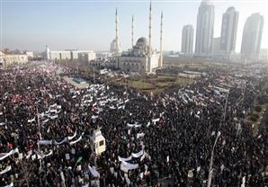 مليونية شيشانية لرفض إساءه "شارلي إيبدو" للنبي يتقدمها الرئيس الشيشاني