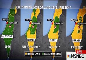 شبكة أمريكية تنشر خرائط لتوسع إسرائيل في فلسطين.. ثم تعتذر- فيديو وصور