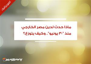 ماذا حدث لدين مصر الخارجي منذ "30 يونيو".. وكيف يتوزع؟  (انفوجراف)