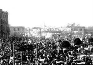 ميدان رمسيس أثناء ثورة 1919 - صورة نادرة