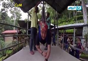 النسخة الفلبينية من طرزان في بحيرة سيبو جنوبي