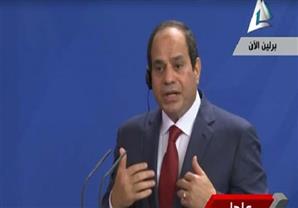 السيسي من ألمانيا: شعب مصر العظيم قاوم الفاشية الدينية