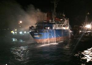 إنقاذ 13 بحارًا من الغرق إثر حريق سفينة بالبحر الأحمر