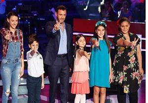 لين وميرنا يكملان المشوار  مع كاظم الساهر في The voice kids- صور