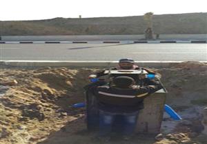 بالصور.. إنارة طريق النايل سات بأكتوبر بالطاقة الشمسية