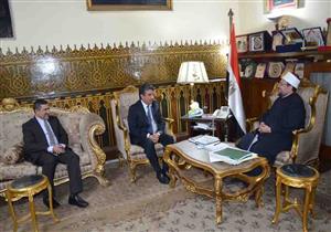 وزير الأوقاف يلتقي السفير الكويتي ومدير مكتب بيت الزكاة