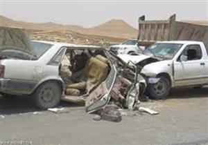 مصرع وإصابة 13 شخصا في تصادم سيارتين ببني سويف