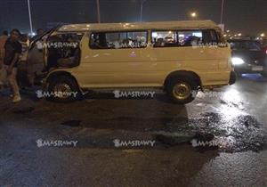 كثافات مروروية أعلى كوبري 15 مايو بسبب حادث تصادم
