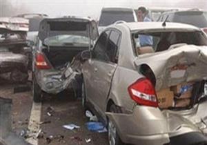 إصابة 6 أشخاص في تصادم 5 سيارات بالبحيرة