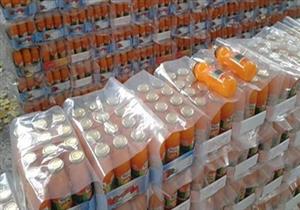 ضبط 186 ألف عبوة عصير غير صالحة للاستهلاك الآدمي بالإسكندرية