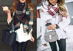 بالصور.. أكثر من طريقة لارتداء الـ"blanket scarves" لهذا الشتاء