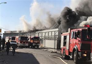 حريق هائل في مصنع منتجات غذائية بأكتوبر