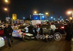 بالصور- شلل مروري في القاهرة بعد تعطل المترو