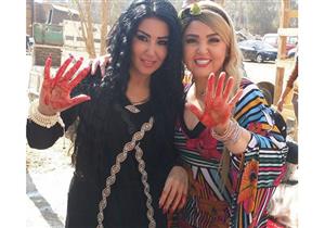 بالصور- سمية الخشاب تذبح عجلا احتفالا ببدء تصوير "الحلال"