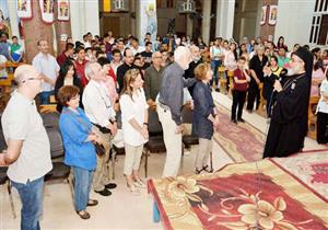 وفد إيطالي يزور "مطرانية يسوع الملك" بالمنيا.. صور