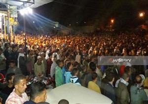 بالفيديو والصور.. جنازة شعبية بالبحيرة لشهيد الشرطة في تفجير "المرقسية"