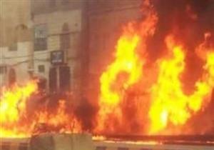 حريق هائل يلتهم 3 منازل في أسيوط