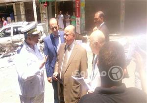 بالصور..مدير أمن القاهرة يتفقد موقع انفجار المعادي