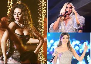 شاهد بالفيديو .. كيف احتفلت نانسي ومايا وسميرة وميريام فارس وبوسي مع الجمهور في رأس السنة؟  