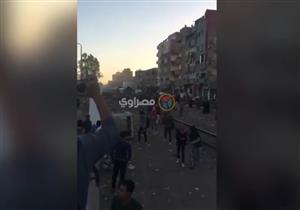 ننشر أول فيديو لحادث خروج قطار عن القضبان بمحافظة الشرقية