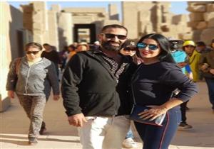  أحمد سعد وسمية الخشاب في معبد الأقصر