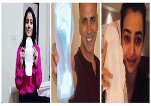 بالصور.. نجوم الهند يروجون لفيلم "باد مان" بـ"الفوط الصحية"