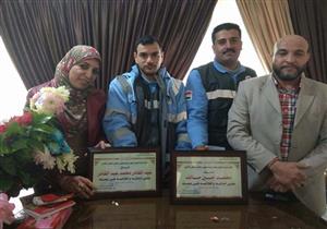 لتسليمهما أكثر من 300 ألف جنيه.. تكريم عاملين في إسعاف مطوبس (صور)