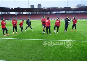 بالصور.. المنتخب يؤدي مرانه الأخير قبل مواجهة البرتغال 