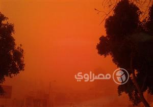 بالصور.. العاصفة الترابية تقطع الكهرباء وتغلق الطرق في الوادي الجديد