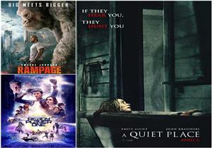 "A Quiet Place" يزيح "Rampage" ويعود إلى عرش شباك التذاكر