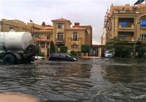 سقوط أمطار بالتجمع الخامس في القاهرة الجديدة