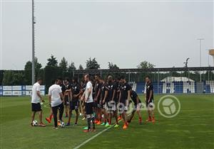 بالصور.. تفاصيل أول مران صباحي للمنتخب في إيطاليا