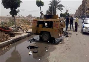  بالصور- هيئة قناة السويس تشارك في حل مشكلة الصرف في بورفؤاد