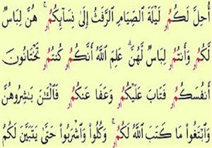 من معاني القرآن {أُحِلَّ لَكُمْ لَيْلَةَ الصِّيَامِ الرَّفَثُ إِلَى نِسَائِكُمْ }.. ما هو الرفث؟