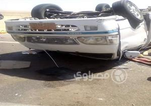 الصور الأولى من حادث انقلاب ميكروباص بالوادي الجديد وأسماء الضحايا