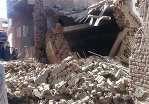 انهيار جزئي بمنزل بالطوب اللبن في الشرقية